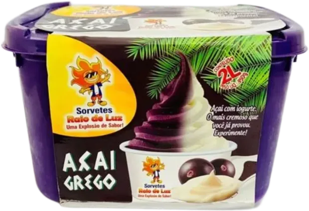 Pote de Açaí Raio de Luz 2 L Grego