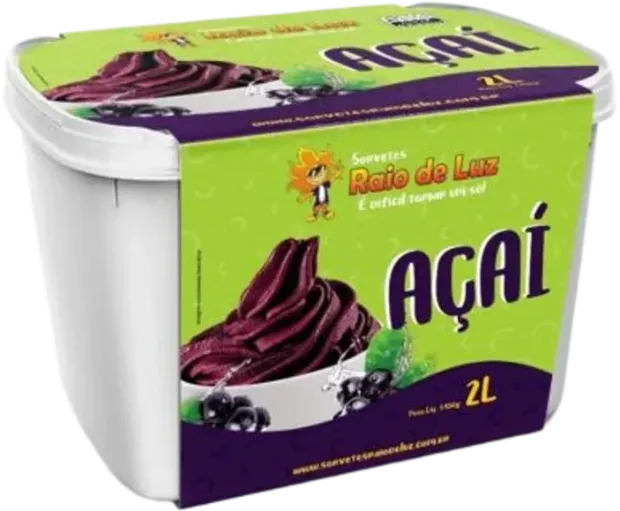 Pote de Açaí Raio de Luz 2 L Tradicional