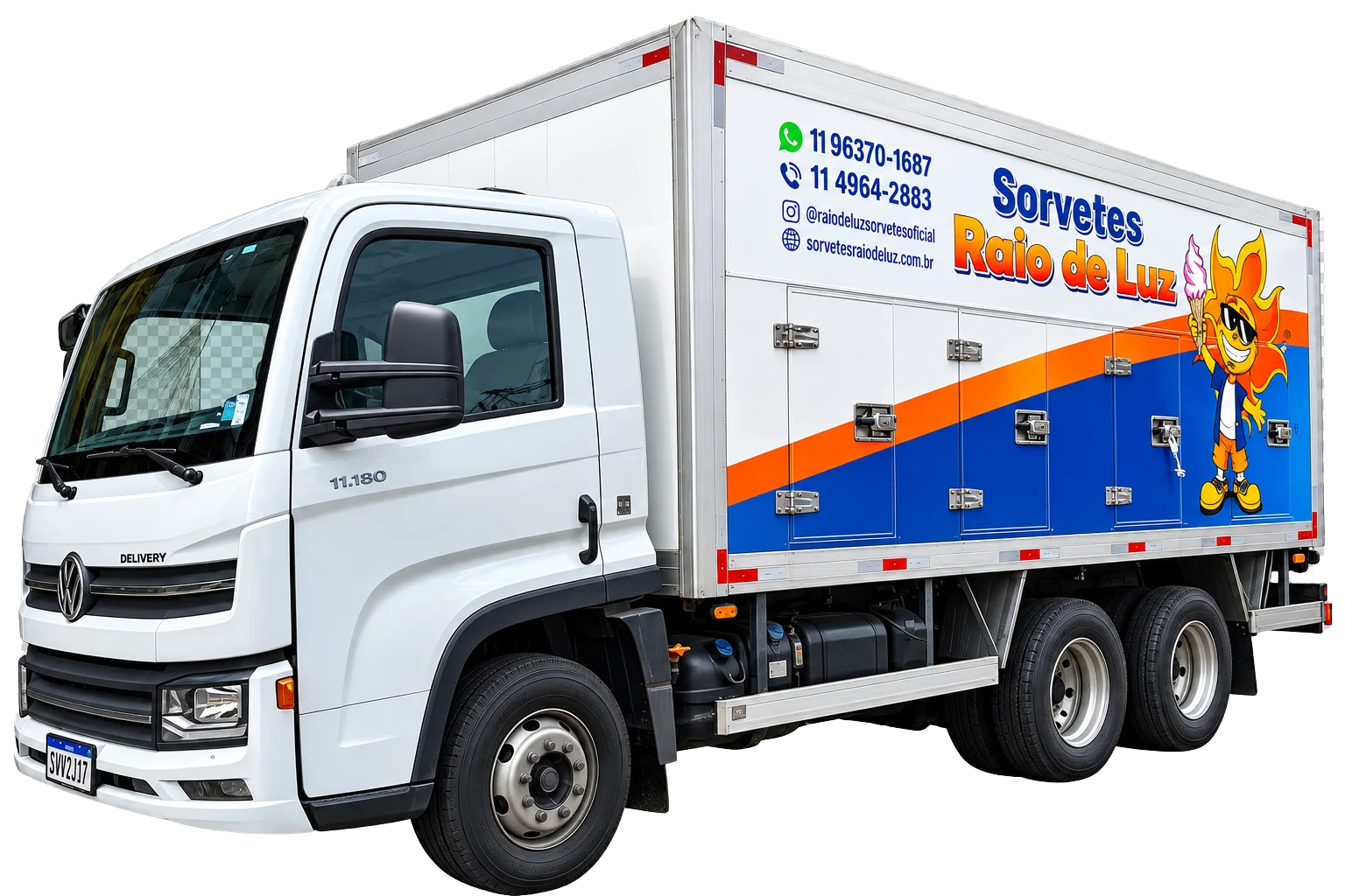 Caminhão refrigerado Sorvetes Raio de Luz